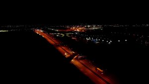 Night Flight Videokunst Standbild